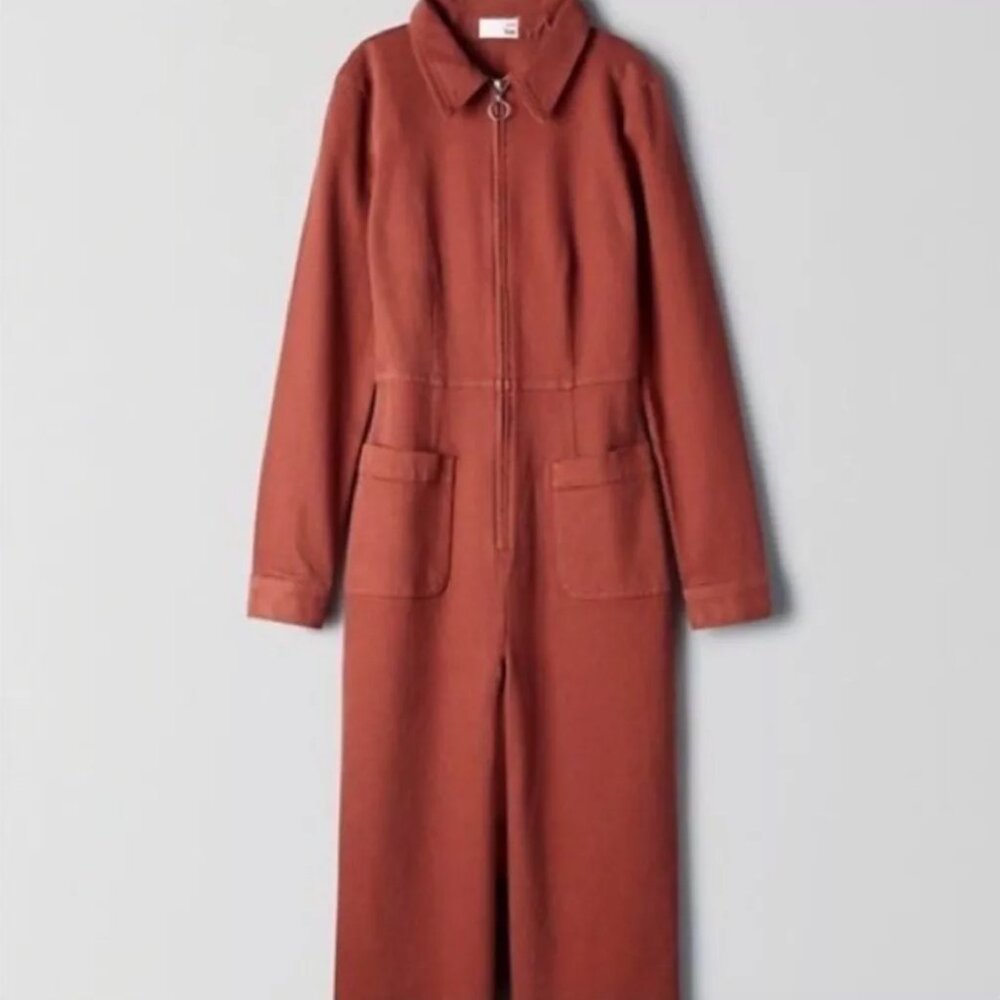 Aritzia Wilfred Free Aubrey Cotton Canvas Jumpsuit 00